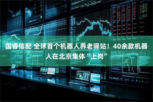 国睿信配 全球首个机器人养老驿站!40余款机器人在北京集体“上岗”